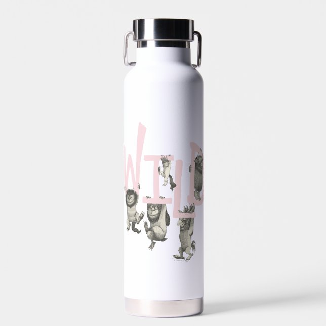 WILD | Wild Things and Max - Pink Water Bottle (Front)