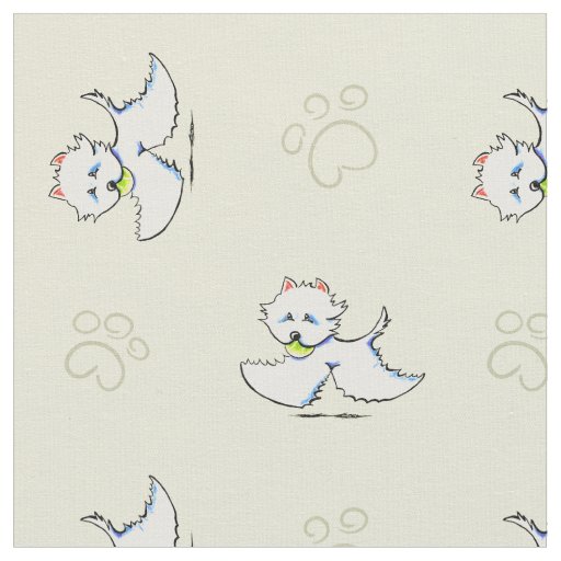 Wild Wild Westie Hint of Lime Fabric