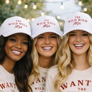 Wild Wild Wife Red Bachelorette Party Custom Hat