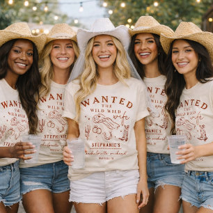 Wild Wild Wife Red Bachelorette Party Custom T-Shirt