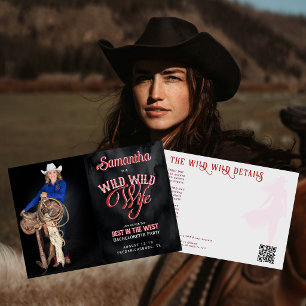 Wild Wild Wife Red Ranch Itinerary Bachelorette Invitation