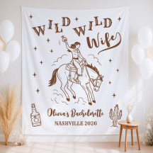 Wild Wild Wife Western Bachelorette Party Backdrop