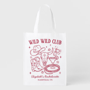 Wild Wild Wife Western Bachelorette Party Grocery Bag