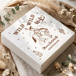 Wild Wild Wife Western Bachelorette Party Napkins