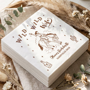 Wild Wild Wife Western Bachelorette Party Napkins