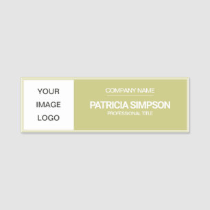 Wild Willow Green and White Elevated Brand Name Tag