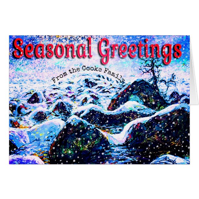 Wild Winter Wonderland & Snow Seasonal Greetings (Front Horizontal)