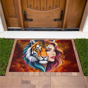 Wild Within – Tiger Spirit Goddess. Doormat
