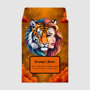 Wild Within – Tiger Spirit Goddess. Envelope Mailers