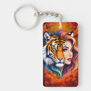 Wild Within – Tiger Spirit Goddess. Keychain