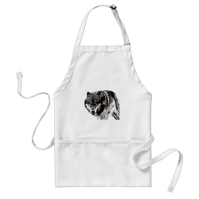 Wild Wolf Adult Apron (Front)