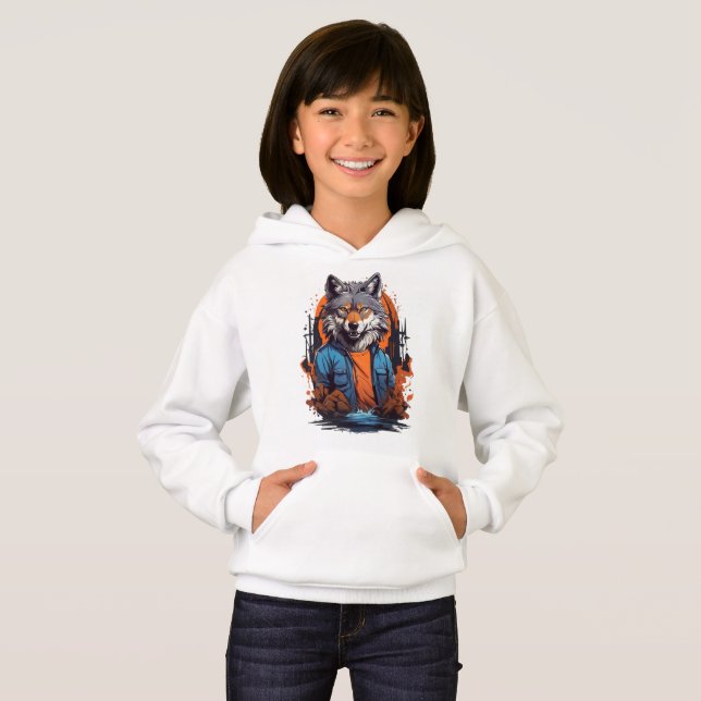 Wild Wolf Animal Hoodie (Front Full)