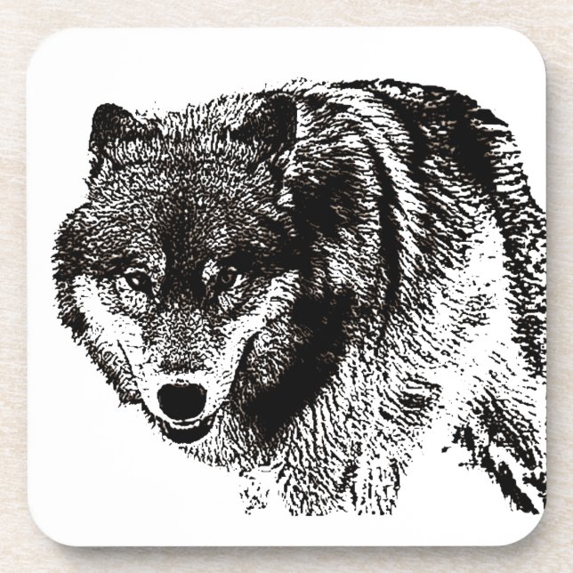 Wild Wolf Beverage Coaster (Front)