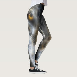 Wild Wolf Eyes Decor on Leggings