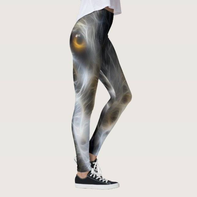 Wild Wolf Eyes Decor on Leggings (Right)