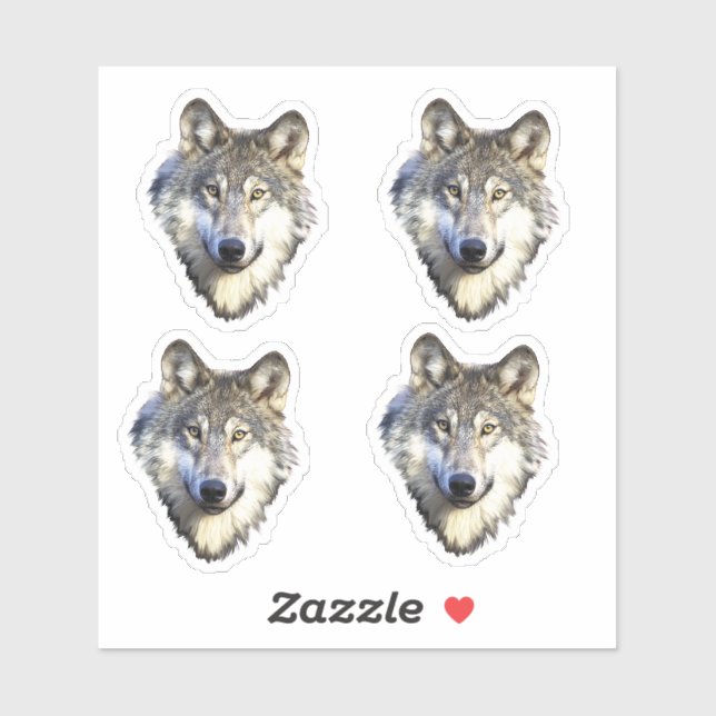Wild Wolf Face Sticker (Sheet)