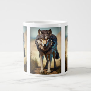 wild wolf  giant coffee mug