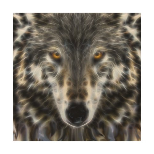 Wild Wolf Inspirational Portrait Wood Wall Decor