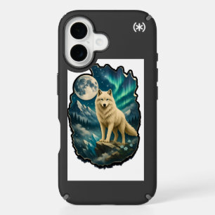 Wild Wolf iPhone 16 Case, wolf aurora design  Case