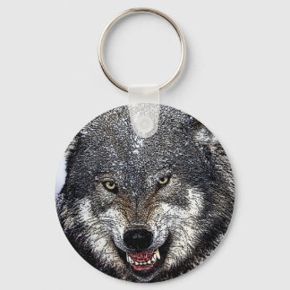 Wild Wolf Keychain