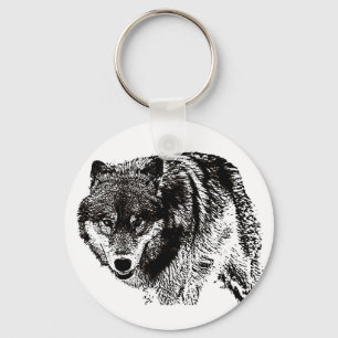 Wild Wolf Keychain