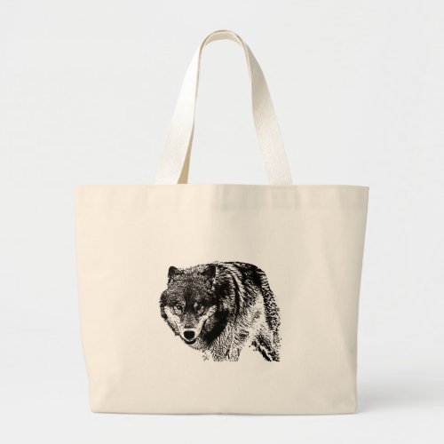 Wild Wolf Large Tote Bag