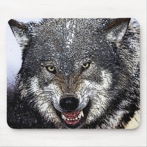 Wild Wolf Mouse Pad