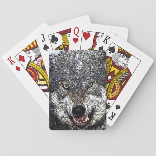 Wild Wolf Poker Cards