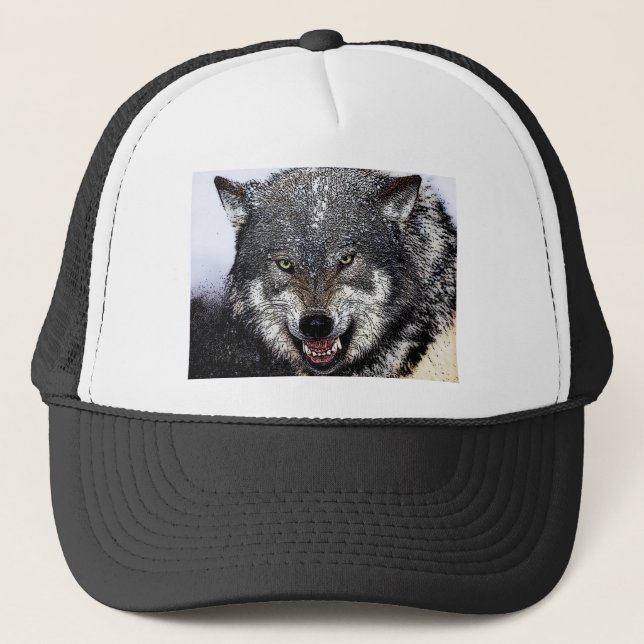 Wild Wolf Trucker Hat (Front)