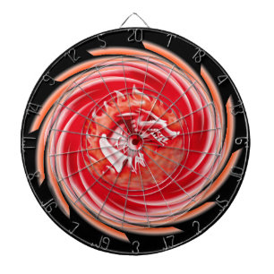 Wild Wolf Whirling black dartboard