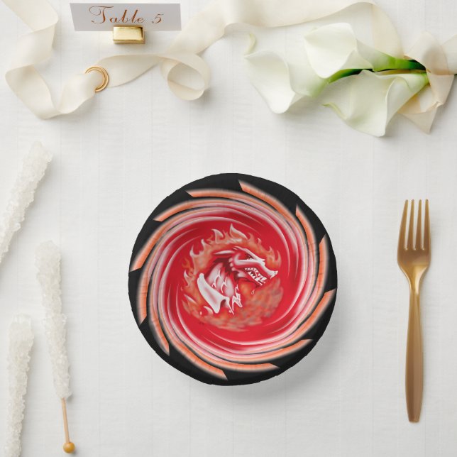 Wild Wolf Whirling black paper bowls (Wedding)