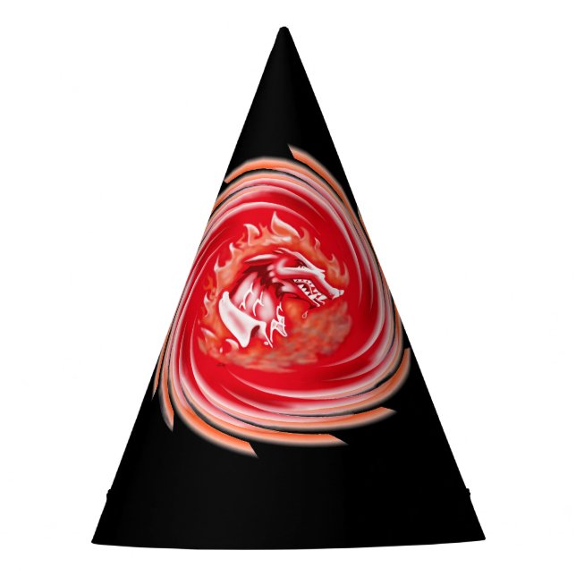 Wild Wolf Whirling black party hats (Front)