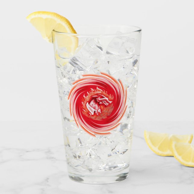 Wild Wolf Whirling glass tumbler (Front Ice)
