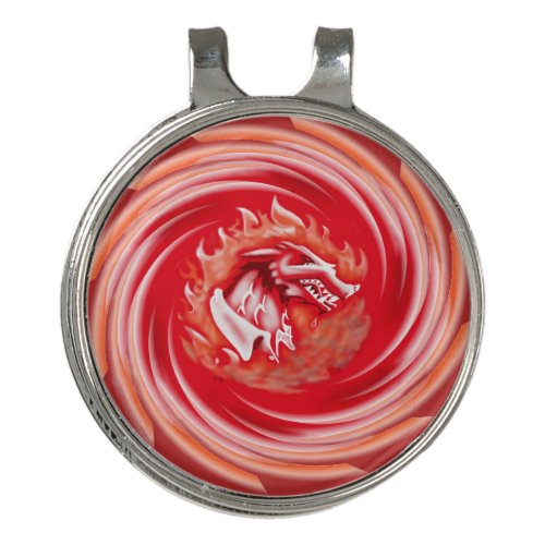 Wild Wolf Whirling red hat clip