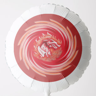 Wild Wolf Whirling red helium balloon
