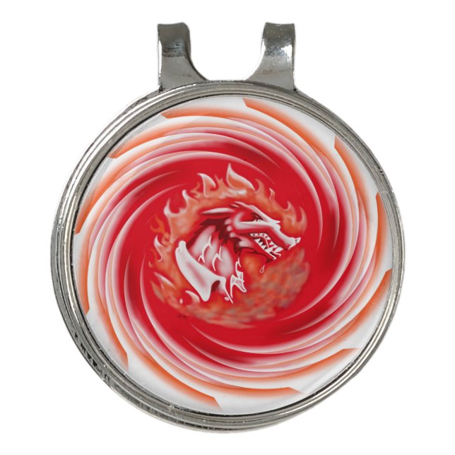 Wild Wolf Whirling white hat clip (Front)