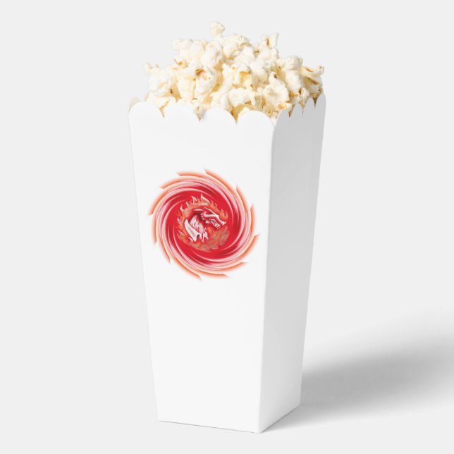 Wild Wolf Whirling white popcorn boxes (Popped)