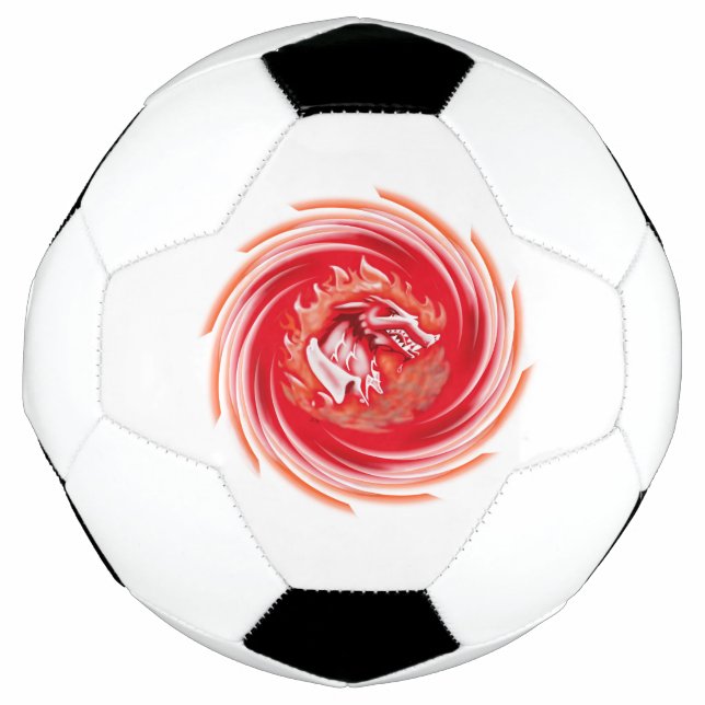 Wild Wolf Whirling white soccer ball (Front)