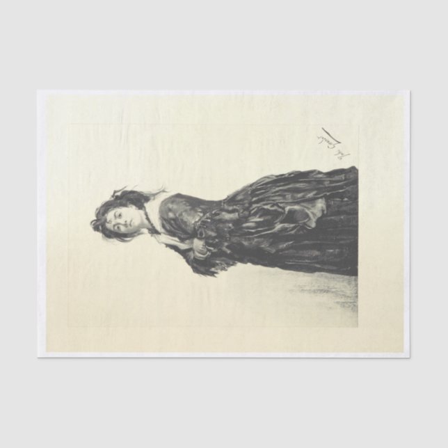 Wild woman decoupage tissue paper (Front)