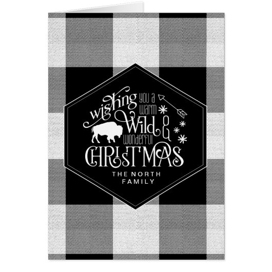 Wild Wonderful Christmas Black Buffalo Plaid ID604 (Front)