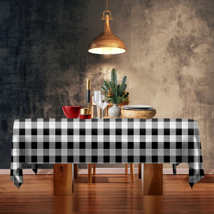 Wild Wonderful Christmas Black Buffalo Plaid ID604 Tablecloth