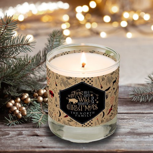 Wild Wonderful Christmas PatternKraft Red ID604 Scented Candle