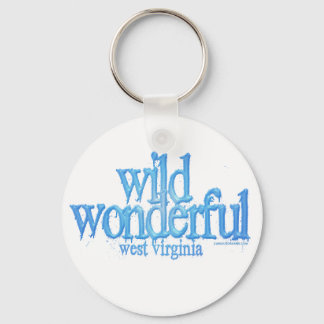 Wild Wonderful West Virginia-Blue Keychain