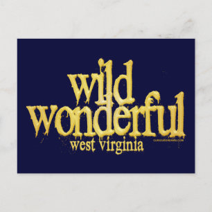 Wild Wonderful West Virginia-Yellow Postcard