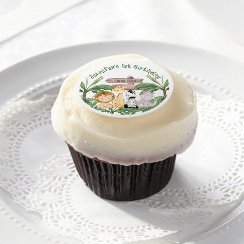 Wild Wonders Baby Wild Animal Theme Birthday Edible Frosting Rounds