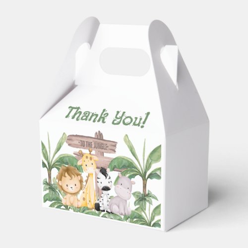 Wild Wonders Baby Wild Animal Theme Birthday Favor Boxes