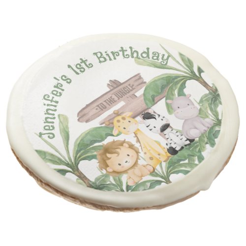 Wild Wonders Baby Wild Animal Theme Birthday Sugar Cookie