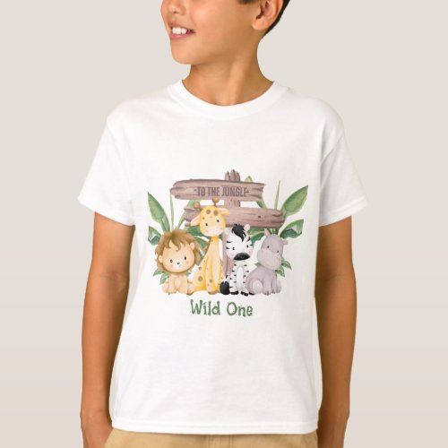 Wild Wonders Baby Wild Animal Theme Birthday T_Shirt