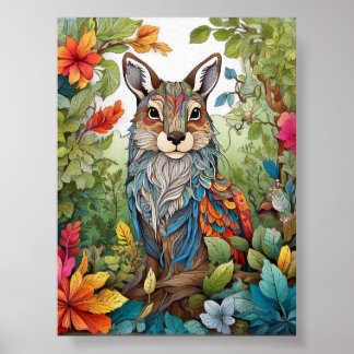 Wild Wonders: Harmony in Nature Coloring Poster