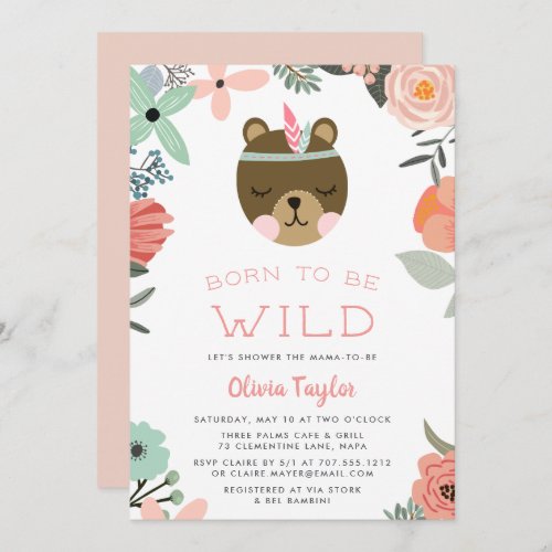 Wild Woodland Baby Shower Invitation